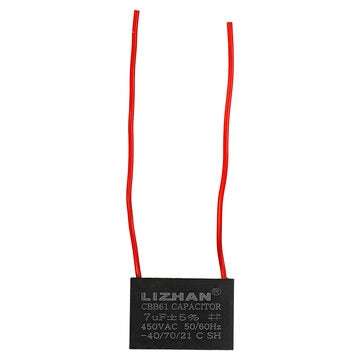 10pcs CBB61 450V 7uf Starting Capacitance AC Fan Capacitor CBB Motor Run Capacitor 450V 7F