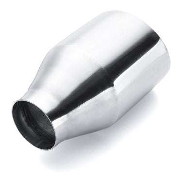 2.25" Inlet 4" Outlet 7" Dual Wall Stainless Steel Exhaust Muffler Pipe Tip