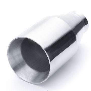 2.25" Inlet 4" Outlet 7" Dual Wall Stainless Steel Exhaust Muffler Pipe Tip