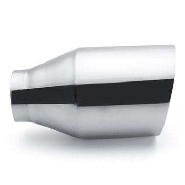 2.25" Inlet 4" Outlet 7" Dual Wall Stainless Steel Exhaust Muffler Pipe Tip