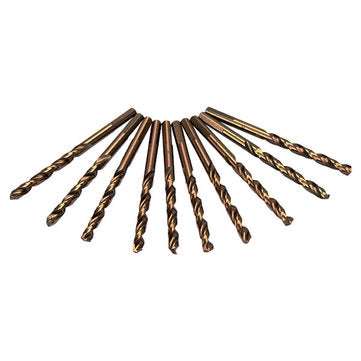 10pcs M35 1/4 Inch Shank Triangle Shank Cobalt Twist Drill Bits