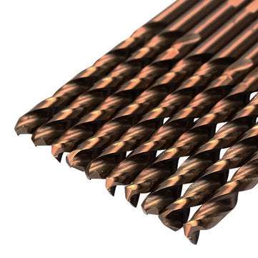 10pcs M35 1/4 Inch Shank Triangle Shank Cobalt Twist Drill Bits
