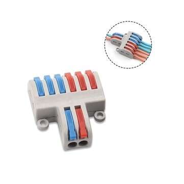 10PCS Two-in-six-out-quick Connector Docking Lamp Wire Connection Terminal
