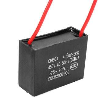 10pcs CBB61 450V 4.5uf Starting Capacitance AC Fan Capacitor CBB Motor Run Capacitor 450V 4.5F