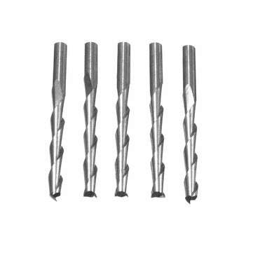 20Pcs 3.175mm Carbide CNC 2 Flute Spiral Bits End Mill Router 22mm CEL Milling Cutter