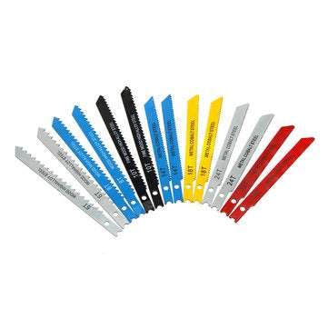 14Pcs U Fitting Shank Jigsaw Blades Set Metal Plastic Wood Blades For Black and Decker