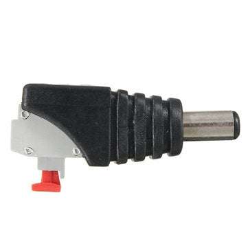10PCS LUSTREON DC Power Male 5.5*2.1mm Connector Adapter Plug Cable Pressed for LED Strips 12V