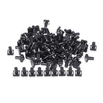 100pcs Momentary Tactile Push Button Switch 12x12x15mm