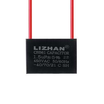 10pcs CBB61 450V 1.5uf Starting Capacitance AC Fan Capacitor CBB Motor Run Capacitor 450V 1.5F