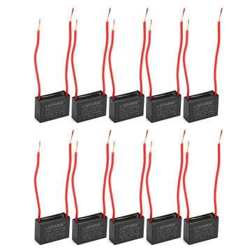 10pcs CBB61 450V 1.2uf Starting Capacitance AC Fan Capacitor CBB Motor Run Capacitor 450V 1.2F