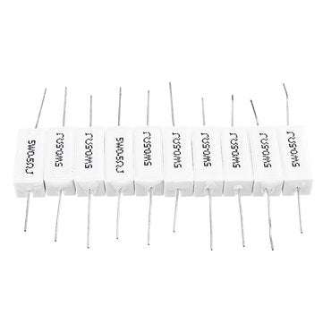 30pcs BPR56 5W 0.5R 0.5 Ohm 5w Non-inductive Ceramic Cement Resistor Wirewound Resistance