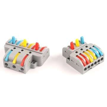 10PCS 3 in 6 out Quick Wire Connector PCT SPL Universal Wiring Cable Connectors Push-in Conductor Te