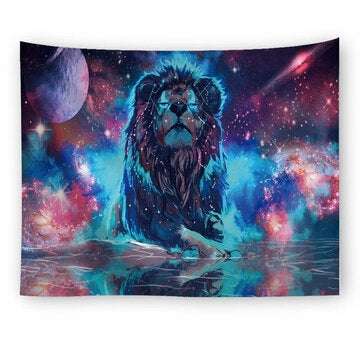 150*200cm Animal Lion Tapestry Wall Hanging Bedroom Wall Dormitory Home Tapestry ... (SIZE: 15*20CM)
