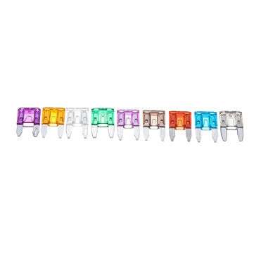 100pcs Mini Auto Fuse 10 Value Car Fuse Blade Kit Assortment with Box 2A 3A 5A 7.5A 10A 15A 20A 25A