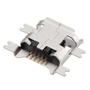 100pcs Micro USB Microphone Female Socket 5P Gold Plated 1.27mm Sink Board 5 Pin 4 Feet Patch For Sa