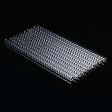 10Pcs Length 200mm OD 10mm 1.5mm Thick Wall Borosilicate Glass Blowing Tube Lab Factory School Home