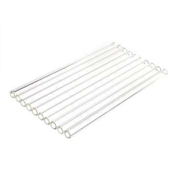 10Pcs Length 200mm OD 10mm 1.5mm Thick Wall Borosilicate Glass Blowing Tube Lab Factory School Home