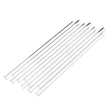 10Pcs 200x7x1mm Length 200mm OD 7mm 1mm Thick Wall Borosilicate Glass Blowing Tube Lab Factory Schoo