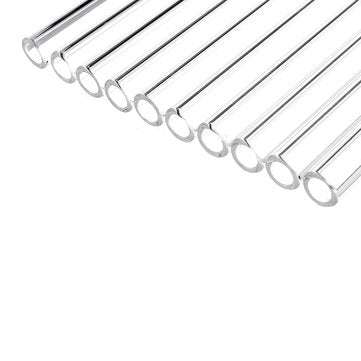 10Pcs 200x7x1mm Length 200mm OD 7mm 1mm Thick Wall Borosilicate Glass Blowing Tube Lab Factory Schoo