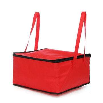 15 Inch Waterproof Delivery Bag Pizza Food Takeaway Restaurant Insulated Storage (COLOR.: RED)