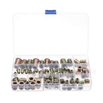 100PCS M4-M10 Metric Threaded Sleeve Screw Insert Nuts Hand Tools