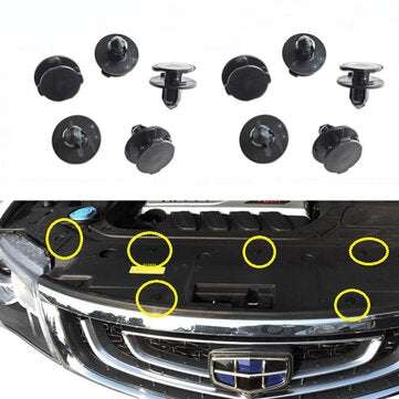 10PCS Car Radiator Top Guard Fender Liner Snap For Geely Atlas Boyue NL3 Proton X70 Emgrand X7 Sport