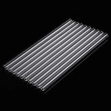 10Pcs Length 150mm OD 7mm 1mm Thick Wall Borosilicate Glass Blowing Tube Lab Tubes