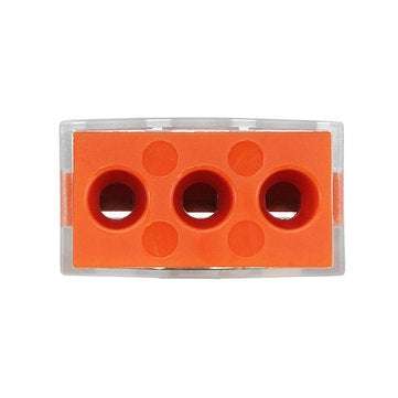 10Pcs 3 Pins Flame Retardant Fast Spring Terminal Block Electric Cable Wire Connector