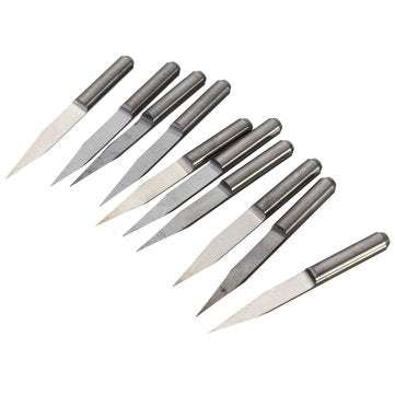 10pcs 20 Degree 0.2mm Tip 3.175mm Carbide PCB Engraving Bits End Mill Cutter