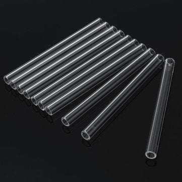 10Pcs Length 100mm OD 10mm 1mm Thick Wall Borosilicate Glass Blowing Tube Lab Factory School Home