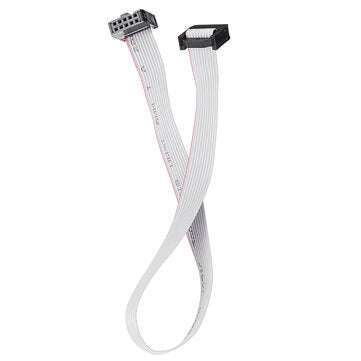 10Pcs 2.54mm FC-10P IDC Flat Gray Cable LED Screen Connected to JTAG Download Cable
