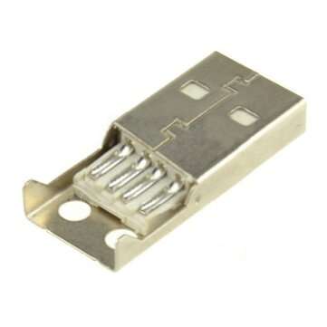 10pcs USB2.0 Type-A Plug 4-pin Male Adapter Connector Jack With Black Plastic Cover