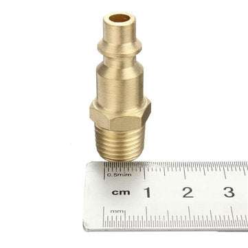 10Pcs Brass Quick Coupler 1/4 Inch NPT Male Milton Type Quick Air Connector Fittings