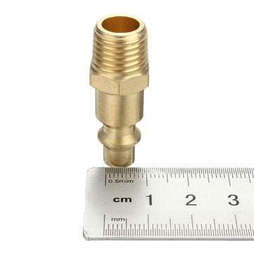10Pcs Brass Quick Coupler 1/4 Inch NPT Male Milton Type Quick Air Connector Fittings