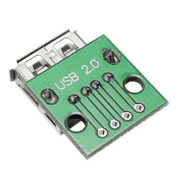 2Pcs USB 2.0 Female Head Socket To DIP 2.54mm Pin 4P Adapter Board