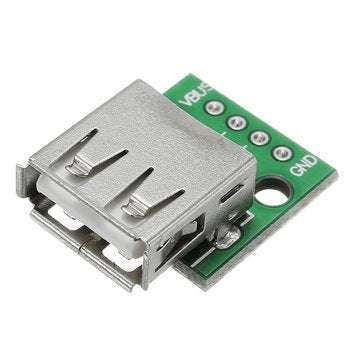 2Pcs USB 2.0 Female Head Socket To DIP 2.54mm Pin 4P Adapter Board