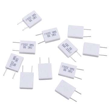 10pcs BPR56 5W 0.22R 0.22 Ohm 5w Non-inductive Ceramic Cement Resistor Wirewound Resistance