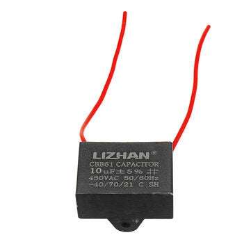 10pcs CBB61 450V 10uf Starting Capacitance AC Fan Capacitor CBB Motor Run Capacitor 450V 10F