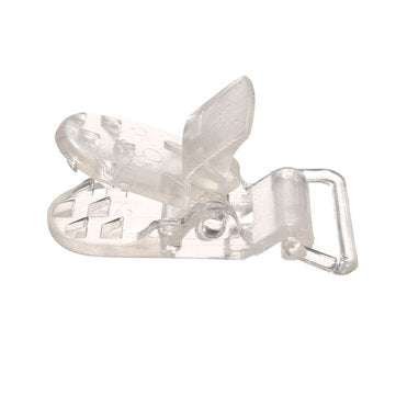 10pcs T-Shaped Plastic Clear Dummy Soother Pacifier Holder Badge Clips Suspender