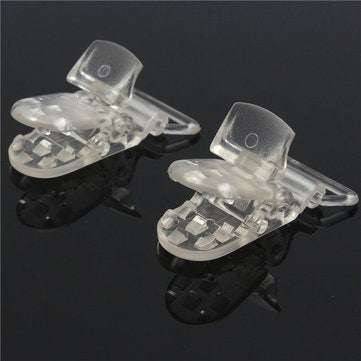 10pcs T-Shaped Plastic Clear Dummy Soother Pacifier Holder Badge Clips Suspender