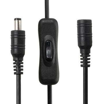 10PCS LUSTREON 5.5X2.1mm DC Power Supply Connector Switch Cable for 5050 3528 LED Strip Light