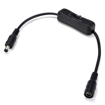 10PCS LUSTREON 5.5X2.1mm DC Power Supply Connector Switch Cable for 5050 3528 LED Strip Light