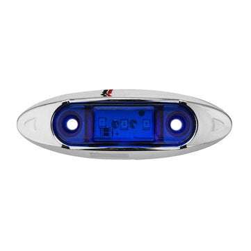 10Pcs Blue 3LED 24V Side Marker Indicator Light Clearance Lamp Truck Trailer Lorry Van