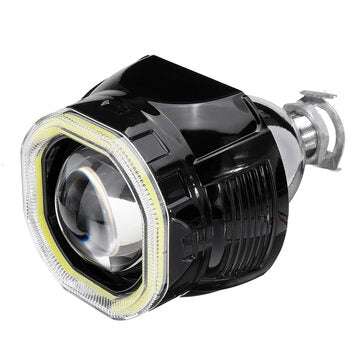 2.5 Incn Car COB LED Angel Eyes Halo Headlight Day Running Lights DRL HID Xenon P... (COLOR.: BLACK)