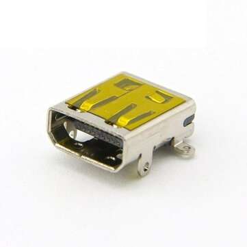 10PCS 19Pin HD Interface Mini HDMI Female Socket D Type Sport DV ... (TYPE: FRONTINSERTANDBACKPASTE)