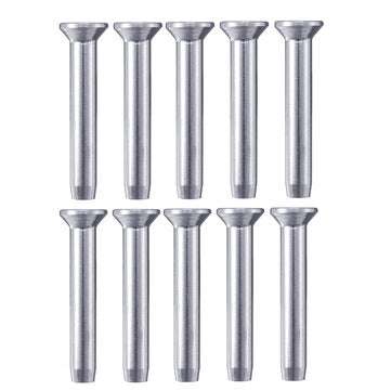 10Pcs Stainless Steel Stemball Swage Hand-Crimp Metal Post 1/8" Cable Railing S... (QUANTITY: 10PCS)