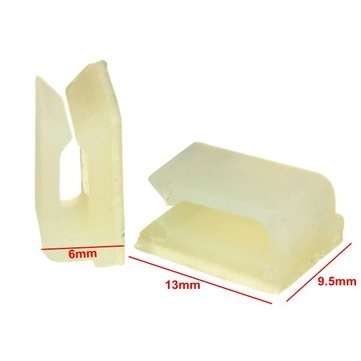 100pcs Electrical Cable Clamp White Plastic Wire Tie Rectangle Cable Mount Clip Clamp Self-adhesive