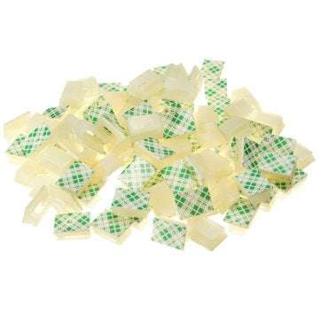 100pcs Electrical Cable Clamp White Plastic Wire Tie Rectangle Cable Mount Clip Clamp Self-adhesive