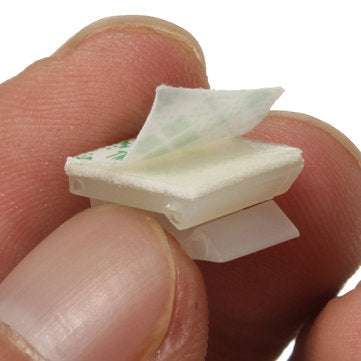 100pcs Electrical Cable Clamp White Plastic Wire Tie Rectangle Cable Mount Clip Clamp Self-adhesive