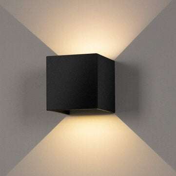 2Pcs Warm Light LED Wall Lamp Indoor/Ou... (WATERPROOF: YES | LIGHT COLOR: WARMLIGHT | COLOR: WHITE)